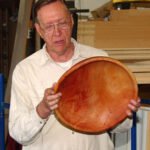 Jim with his large avocado bowl which had been soaked in acetic acid then boiled to try and preserve the natural red color.