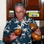 Joel with three avocado bowls he had made for Tim Albers and Mission Produce who provided us with the wood. More members need to contribute to this project to show our appreciation for their support.
