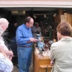 Russ demonstrating spindle turning