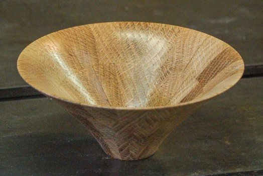Oak bowl from board